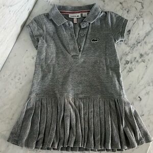 Lacoste grey girls polo dress